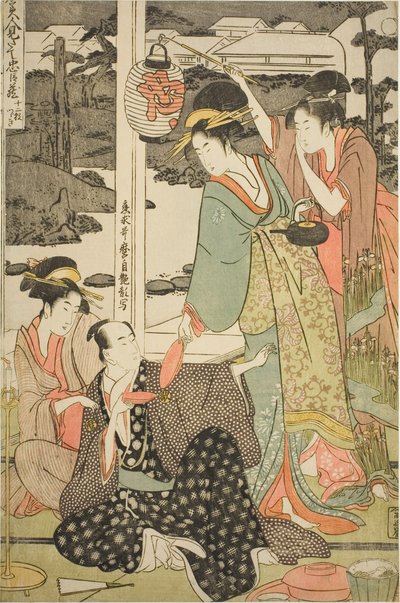 Te Chushingura D Rama Parodi af Farms Beauchies af Kitagawa Utamaro