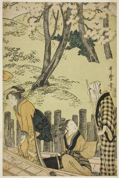 Dammen ved Mimeguri af Kitagawa Utamaro