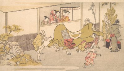 Løvedansen, 1789. af Kitagawa Utamaro