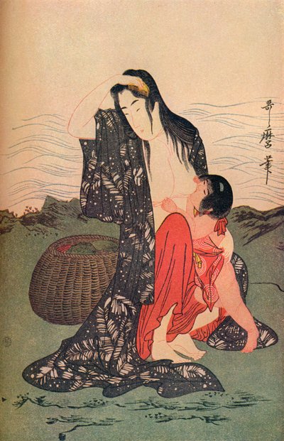Midterpanelet af The Pearl Divers, c1797-98, 1936. af Kitagawa Utamaro