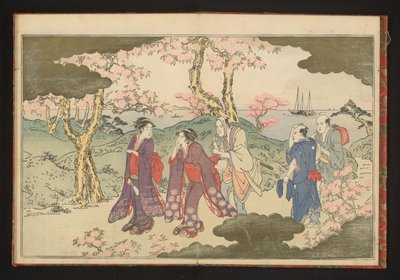Bakkerne ved Gotenyama, Edo, med udsigt over Edo-bugten af Kitagawa Utamaro