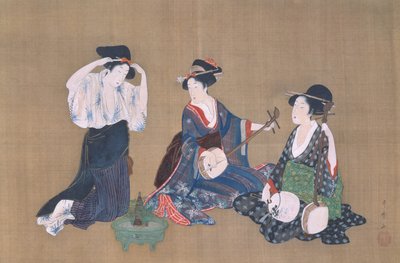 Tre skønheder, ca. 1790 af Kitagawa Utamaro