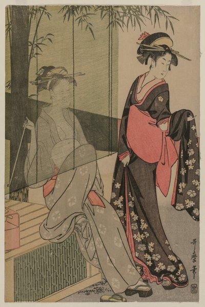 To kvinder af en bambusgardin, ca. 1797 eller 1798. af Kitagawa Utamaro