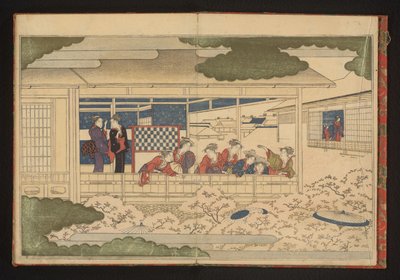 Se paraden ned ad hovedgaden, Nakanochô, i Yoshiwara fornøjelseskvarteret af Kitagawa Utamaro