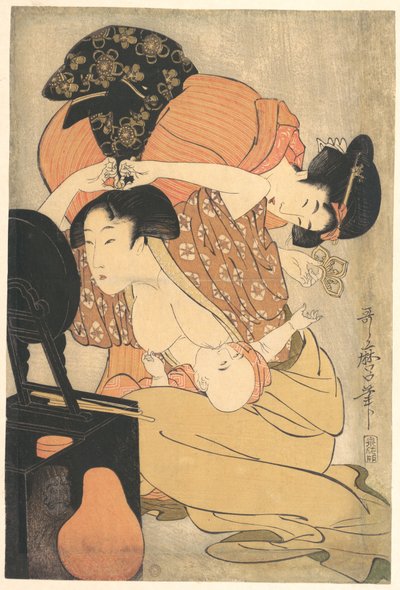 Kvinde og barn af Kitagawa Utamaro