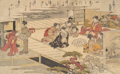 Kvinder der leger et spil med skaller, 1790. af Kitagawa Utamaro