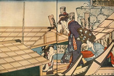 Kvinder på en båd, 1801, 1924. af Kitagawa Utamaro