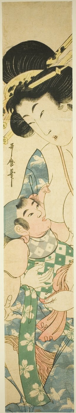 Moder Plejebarn af Kitagawa Utamaro II