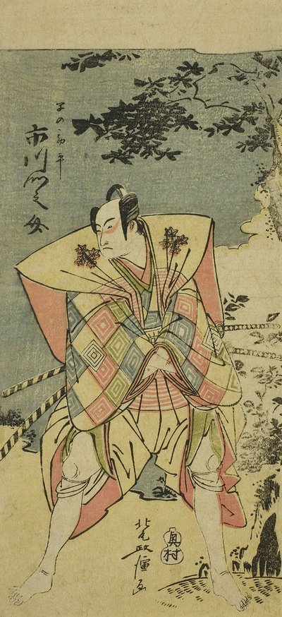 Ichikawa Monnosuke Ichikawa Monnosuke, medlem af regeringen for s fraktion, Chushinguras bryggeri af Kitao Masanobu
