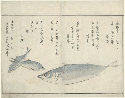Tre fisk af Kitao Masayoshi