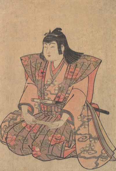A Boy Singer, slutningen af det 18.-begyndelsen af det 19. århundrede. af Kitao Shigemasa