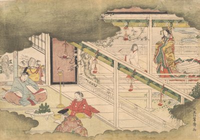 En hændelse fra fortællingerne om Ise Ise Monogatari, ca. 1790. af Kitao Shigemasa