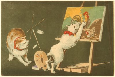Katte og lærred af Kiyochika Kobayashi