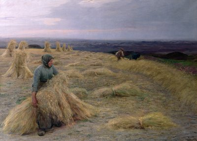 The Harvesters, Svinklov-Viildemosen, Jutland af Knud Larsen