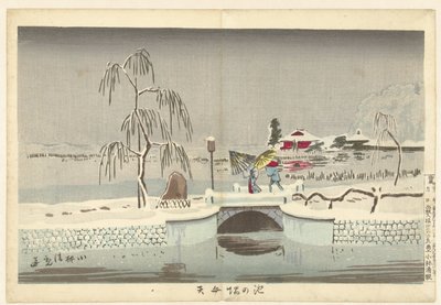 Benten-helligdommen ved Ikenohata Kanten af ​​dammen ved Benten-helligdommen Ikenohata Benten (titel på objekt) af Kobayashi Kiyochika