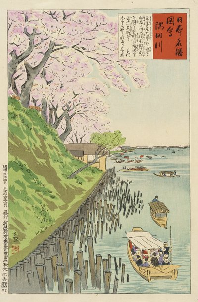 Sumida-floden af Kobayashi Kiyochika