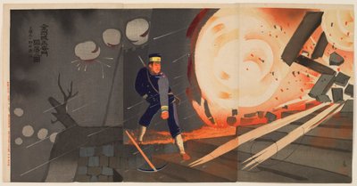 Jinzhou-fæstningens fald: Privat førsteklasses Onoguchi Tokuji af Kobayashi Kiyochika