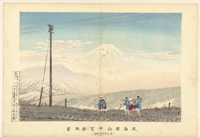 Udsigt over Fuji i Hakone-bjergene Ju Hakone sanchu Fugaku chobo (titel på objekt) af Kobayashi Kiyochika