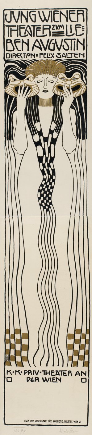 Ungt Wiener Teater at elske Augustin, 1901. af Koloman Moser