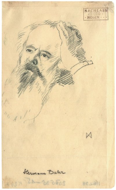 Portræt af Hermann Bahr 1863-1934, ca 1904. af Koloman Moser