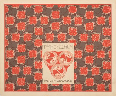 Røde bær silkestof, 1901. af Koloman Moser