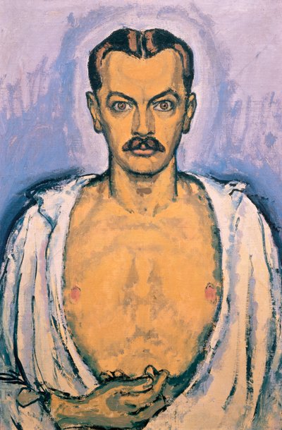Selbstportrait - Selvportræt ... (olie på lærred) af Koloman Moser