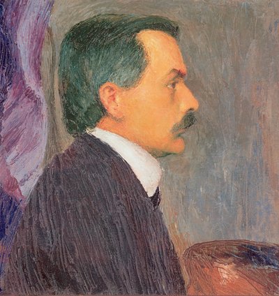 Selbstportrait - Selvportræt ... (olie på lærred) af Koloman Moser
