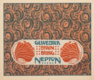 Vævet gulvbelægning Neptun, 1901. af Koloman Moser