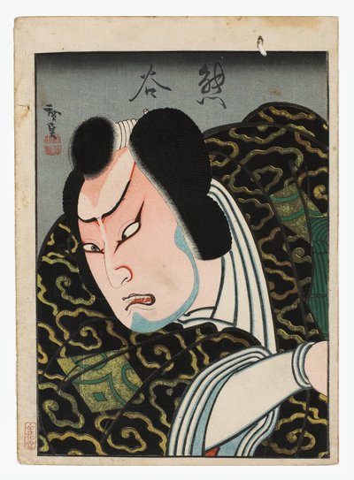 Onoe Tamizo som Kumagai, ca. 1848 (Osaka-tryk på et enkelt ark) af Konishi Hirosada