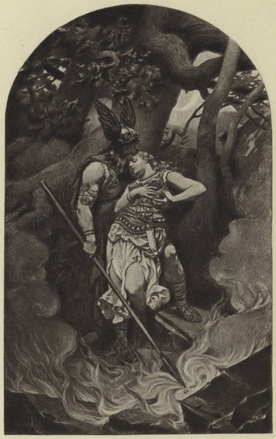 Wotans farvel til Brunhild (fotogravure) af Konrad Dielitz