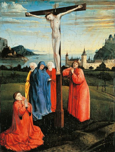 Kristus på korset, ca. 1430-33 (olie på panel) af Konrad Witz