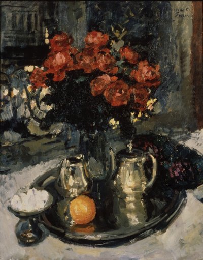 Roser og violer, 1912 af Konstantin Alekseevich Korovin