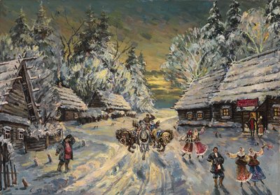 russisk vinter af Konstantin Alekseevich Korovin