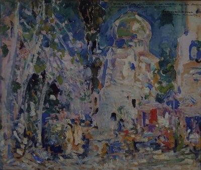 Scenografi til balletten The Scarlet Pimpernel af F. Hartman, 1911 af Konstantin Alekseevich Korovin