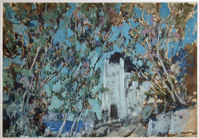 Scenedesign til operaen Ruslan og Lyudmila af M. Glinka, 1906 af Konstantin Alekseevich Korovin