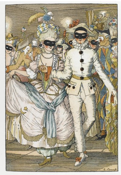 Illustration til bogen The Book of the Marquise af Konstantin Andreevic Somov