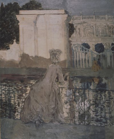 Dame ved dammen af Konstantin Andreevic Somov
