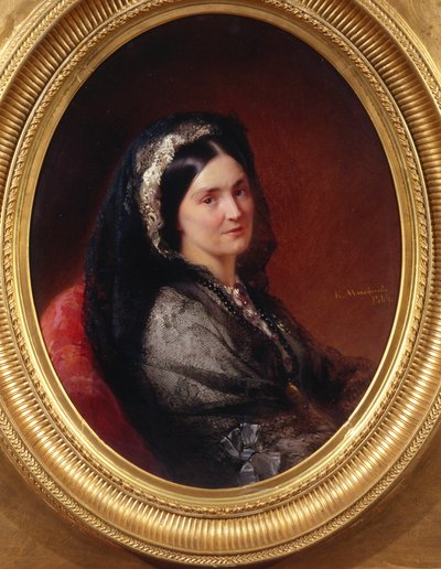 Portræt af Tsountes Natalia Pavlovna Stroganova 1796-1872, 1864 af Konstantin Egorovich Makovsky