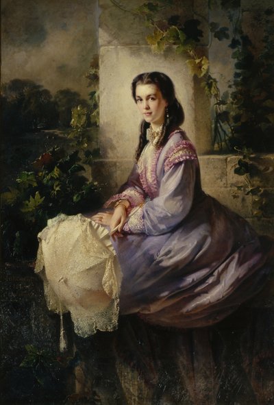 Portræt af grevinde S.L. Stroganova, 1864 af Konstantin Egorovich Makovsky