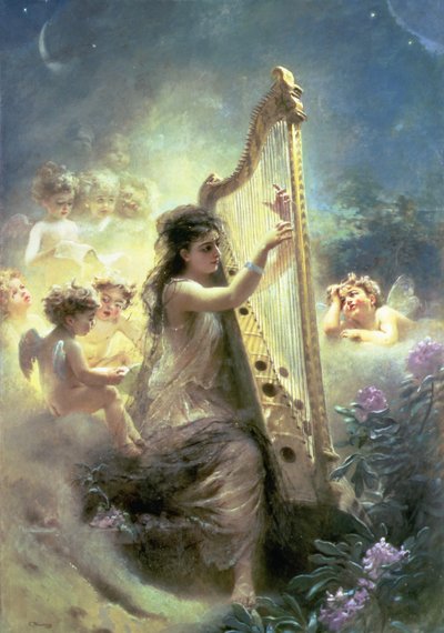 The Food of Love (olie på lærred) af Konstantin Egorovich Makovsky