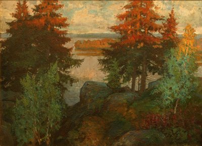 Efterårslandskab, 1920 af Konstantin Ivanovich Gorbatov