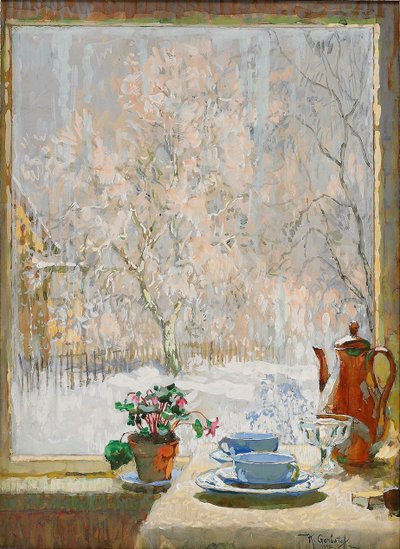 Gennem vinduet om vinteren, 1945 af Konstantin Ivanovich Gorbatov