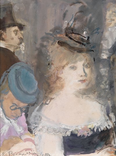 Illustration til Boule de Suif af Guy de Maupassant af Konstantin Ivanovich Rudakov