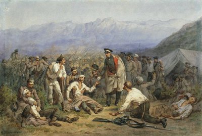 Efter slaget. Scene fra Krim-krigen af Konstantin Nikolaevich Filippov