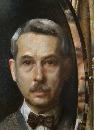 Selvportræt i et spejl, 1928 af Konstantin Somov