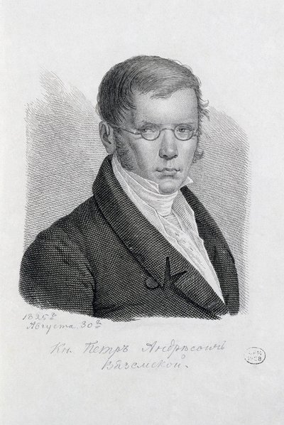 Portrait of the Poet Prince Pyotr Andreyevich Vyazemsky 1792-1878.dani af Konstantin Yakovlevich Afanasyev