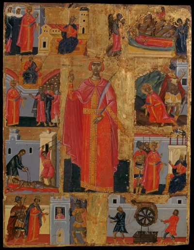 Sankt Katharina og scener fra hendes liv af Konstantinos Tzanes
