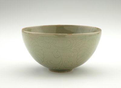 Skål, tidligt 12. århundrede (stentøj med celadon glasur) af Korean School
