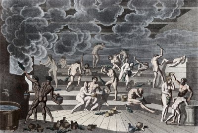 Et russisk badehus, 1811 af Korneev