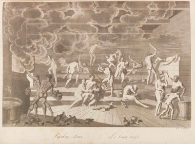 Et russisk badehus. Folkene i Rusland eller beskrivelse af manerer af Charles de..., 1811-1812. af Korneev
